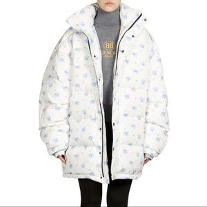 Balenciaga authentic oversized down-filled floral print puffer